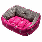 Rogz Легло в розов цвят Trendy Podz Pink bones – 48x35x24,5 см